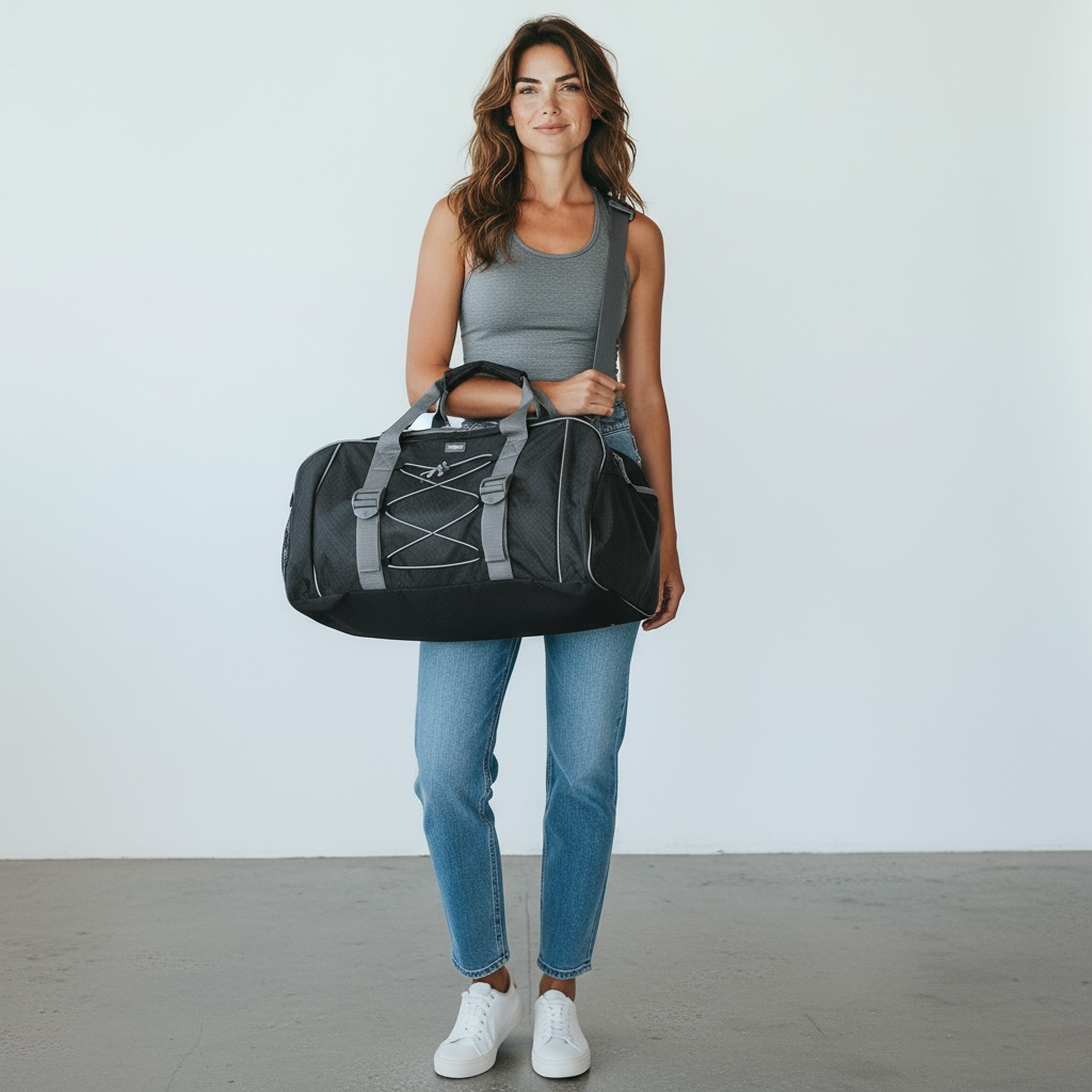 31 Voyager Lightweight Black Duffel Bag NEW